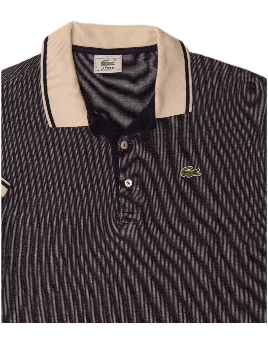 LACOSTE Herren-Poloshirt, Größe 5, groß, marineblaue Baumwolle