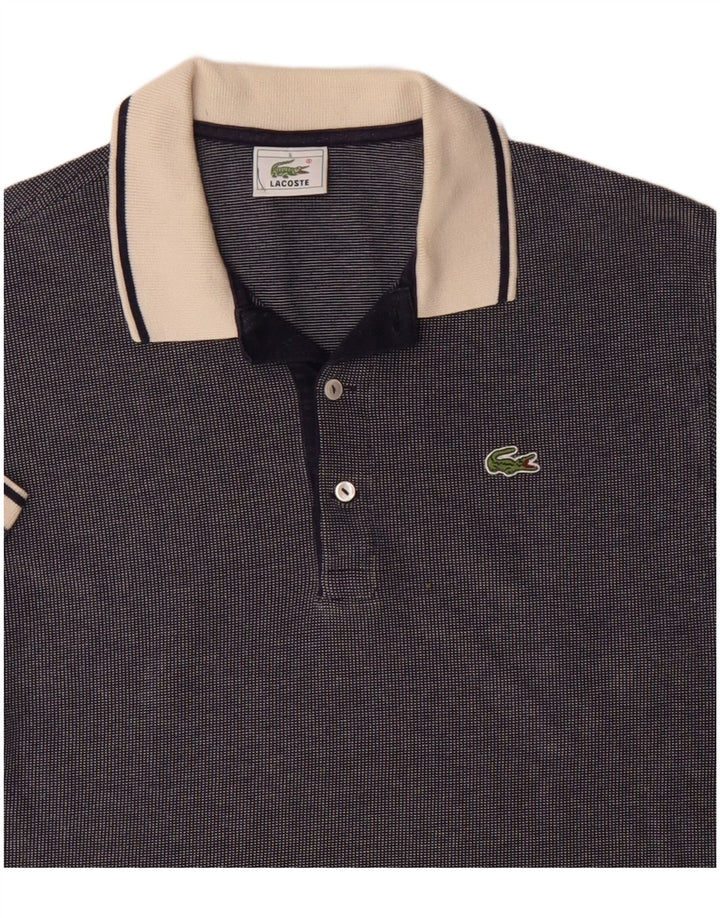 LACOSTE Herren-Poloshirt, Größe 5, groß, marineblaue Baumwolle