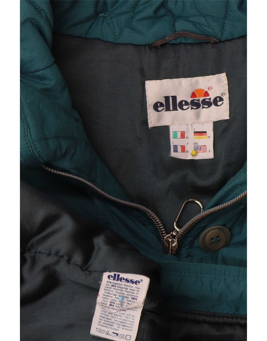 Ellesse Damen Windjacke IT 42 Mittelgrünes Polyester