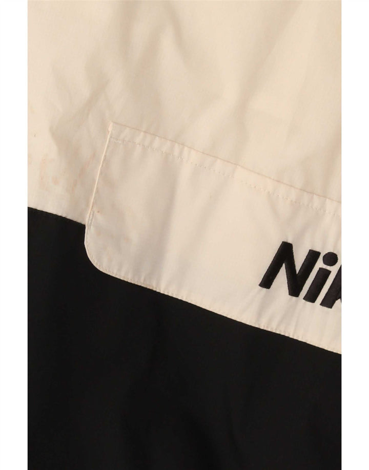 Nike Herren-Regenjacke mit grafischer Kapuze, Größe 40, groß, Schwarz, Farbblock