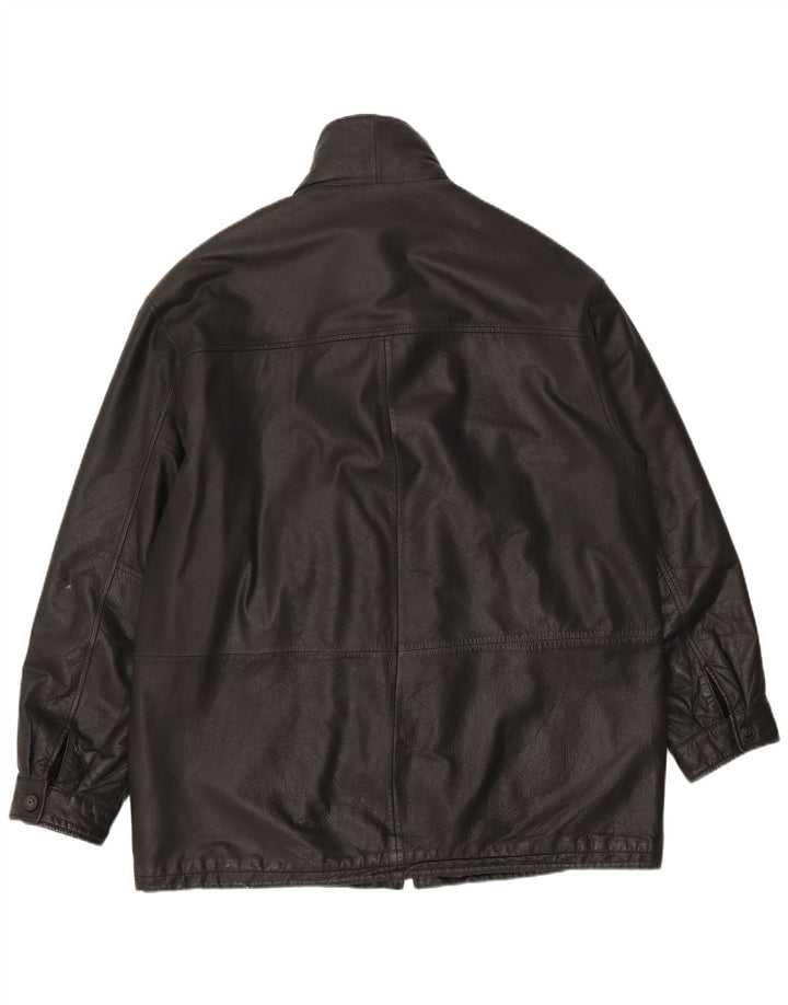 Canda Herren Lederjacke UK 42 XL Schwarzes Leder