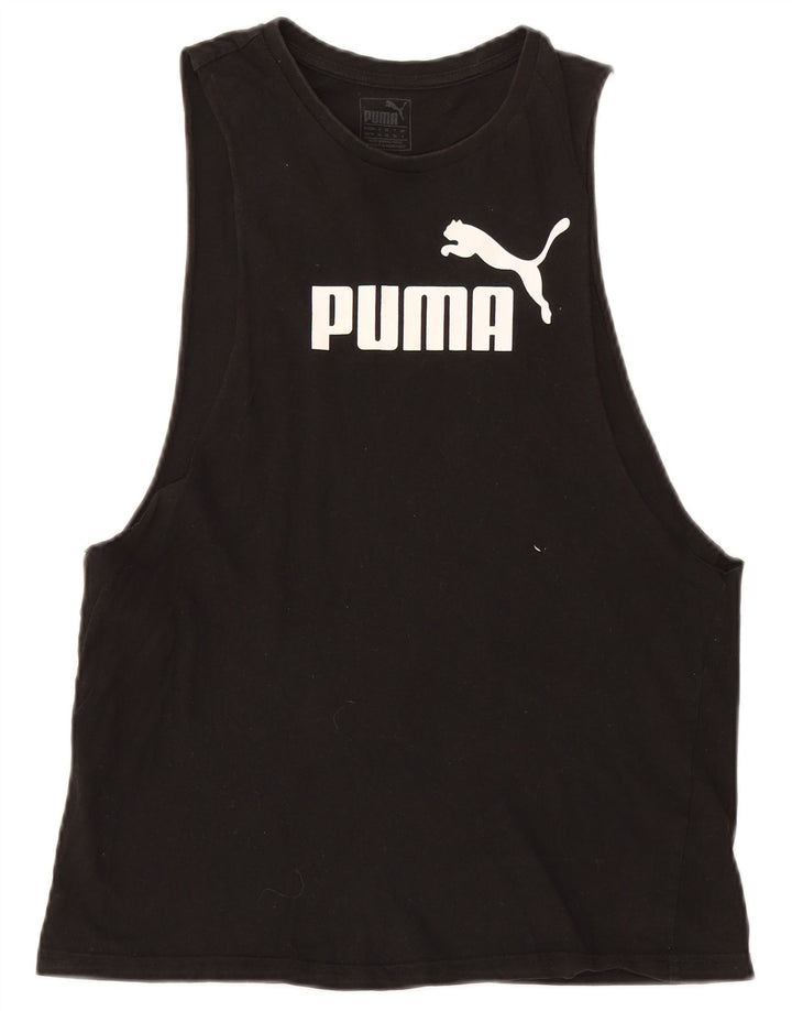 Puma Damen Graphic Vest Top UK 8 Small Schwarz