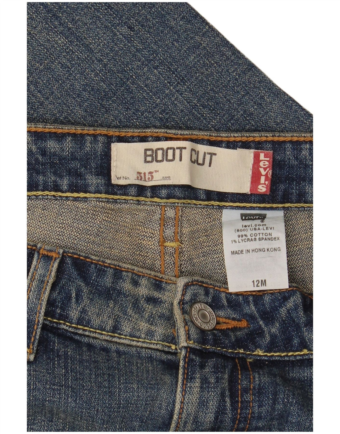 Levi's Damen 515 Bootcut Jeans US 12 Large W32 L30 Blaue Baumwolle