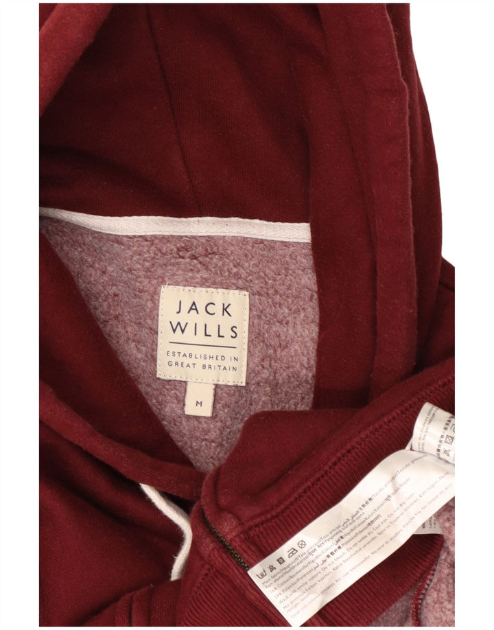 JACK WILLS Herren-Kapuzenpullover mit Reißverschluss, mittlere kastanienbraune Baumwolle
