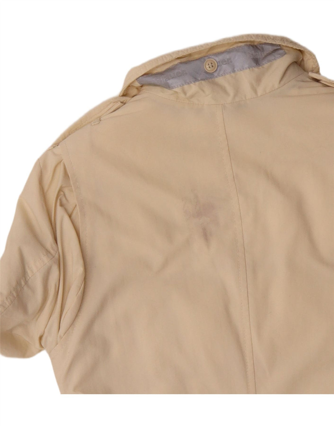 Blauer Damen Übergroße Militärjacke UK 10 Small Beige