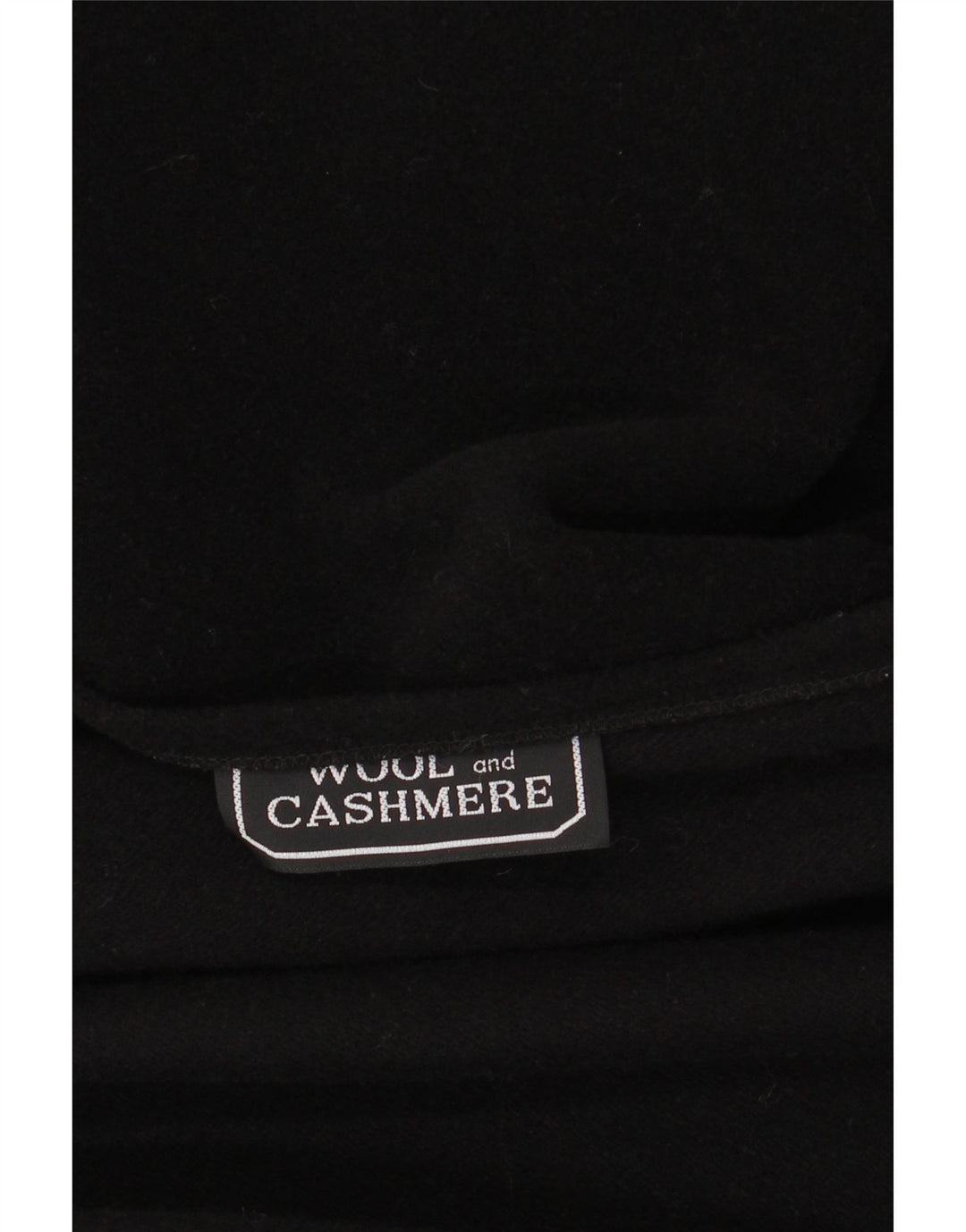 Vintage Damen Poncho Mantel One Size Schwarze Wolle