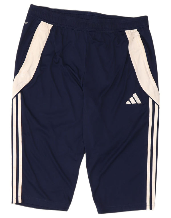 Adidas Herren Aeroready Slim Fit Sportshorts XL Marineblau Farbblock