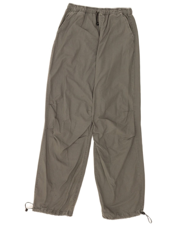 Zara Damen-Freizeithose mit weitem Bein, EU 34, 2XS, W24, L30, grau karierte Baumwolle