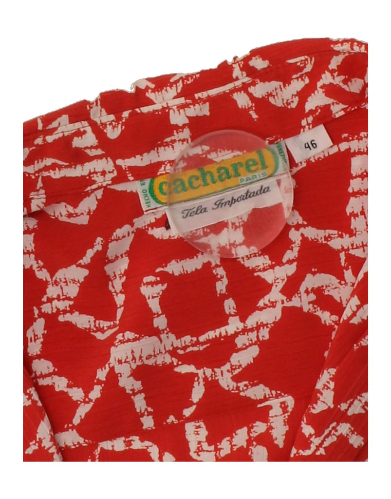 CACHAREL Womens Shirt Dress EU 46 XL Red Geometric Vintage Cacharel and Second-Hand Cacharel from Messina Hembry 