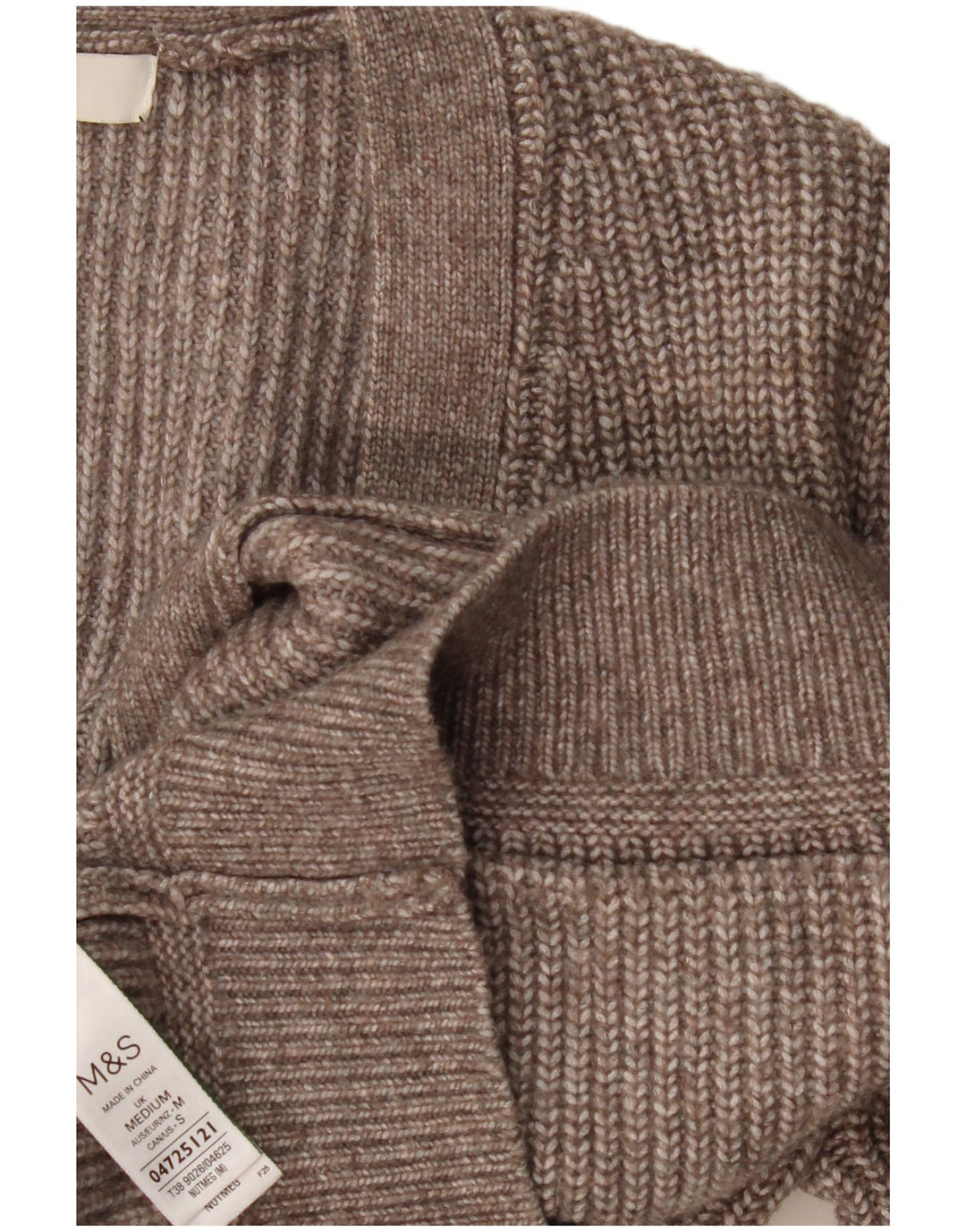 Marks & Spencer Damen-Strickjacke in Übergröße, Gr. 14, Mittelgrau meliert