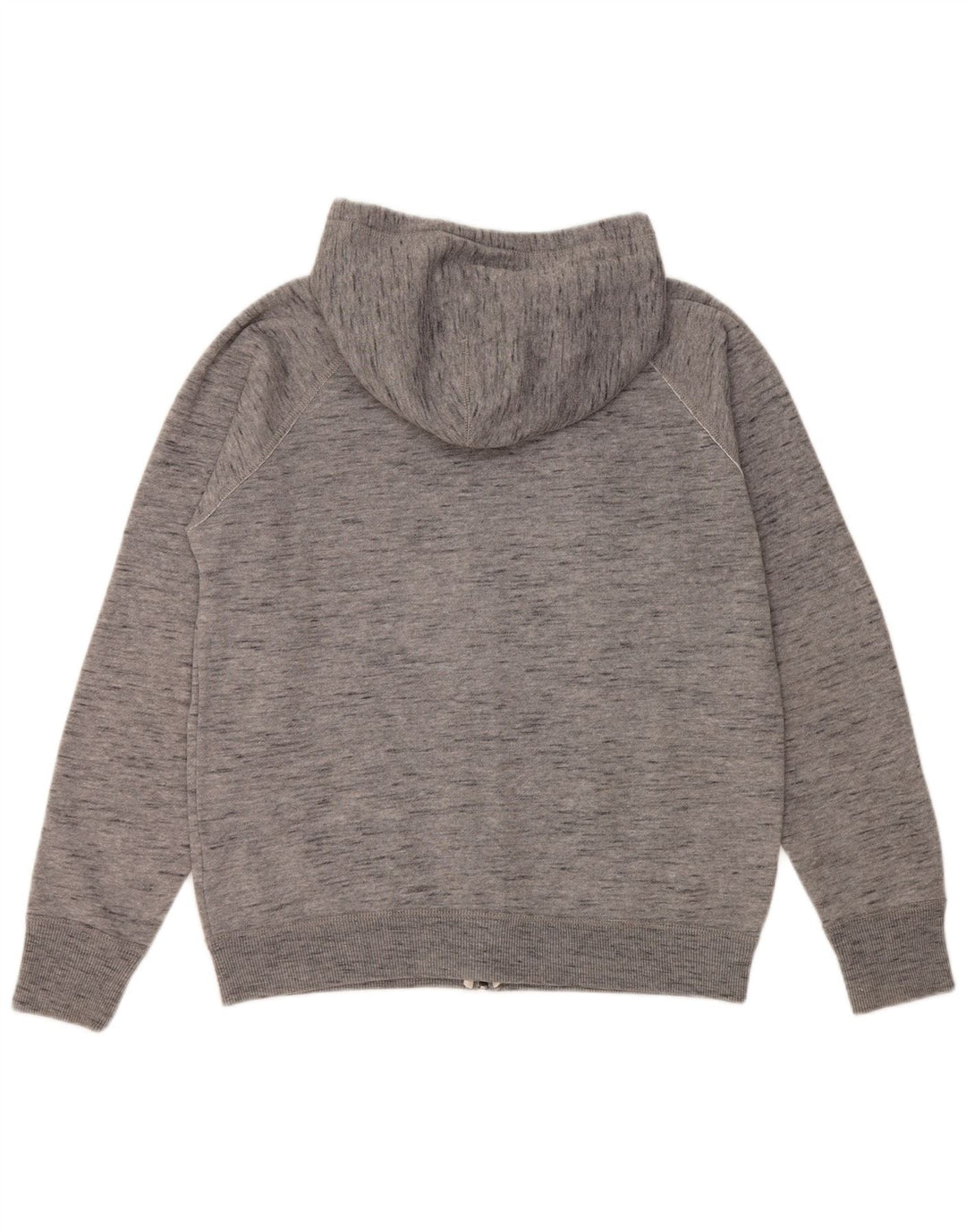 AMERICAN EAGLE Damen-Kapuzenpullover mit grafischem Reißverschluss, Gr. 16, groß, grau gefleckt