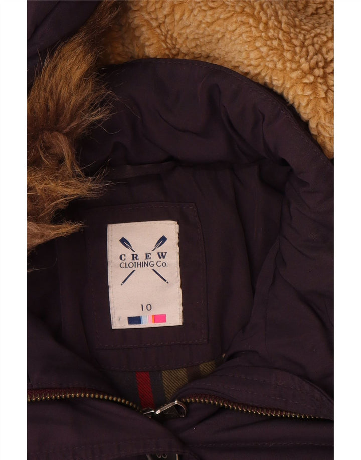 Crew Clothing Wattierte Damenjacke mit Kapuze, UK 10, Größe S, Lila, Polyester
