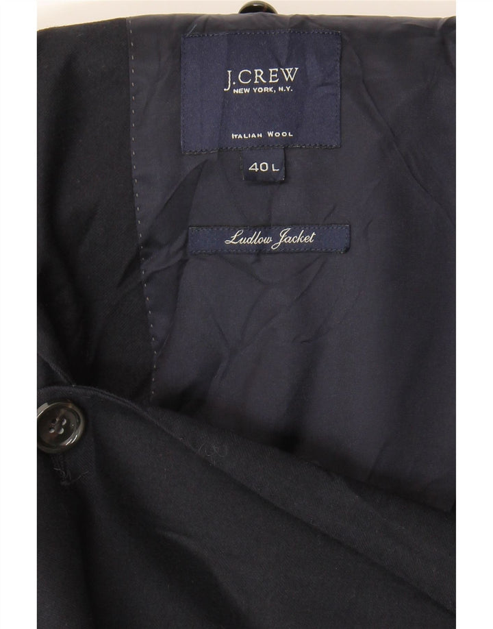 J. CREW Mens Ludlow 2 Button Blazer Jacket UK 40 Large Navy Blue Wool Vintage J. Crew and Second-Hand J. Crew from Messina Hembry 