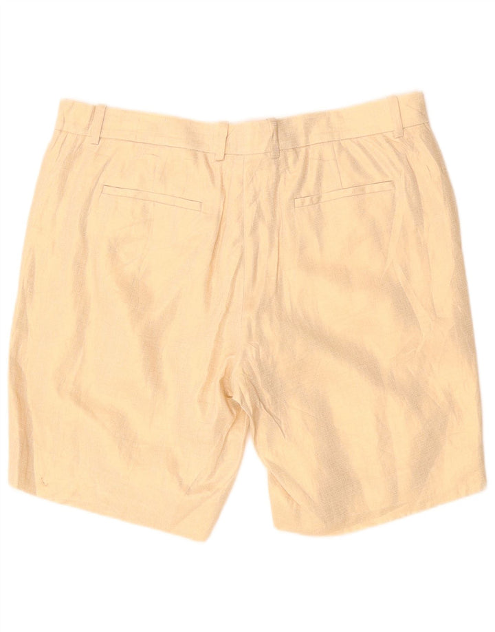 J. CREW Damen Chino-Shorts US 8 Medium W34 Beige Leinen
