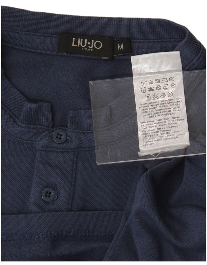 LIU JO Herren-Poloshirt, mittelgroß, marineblau, Baumwolle