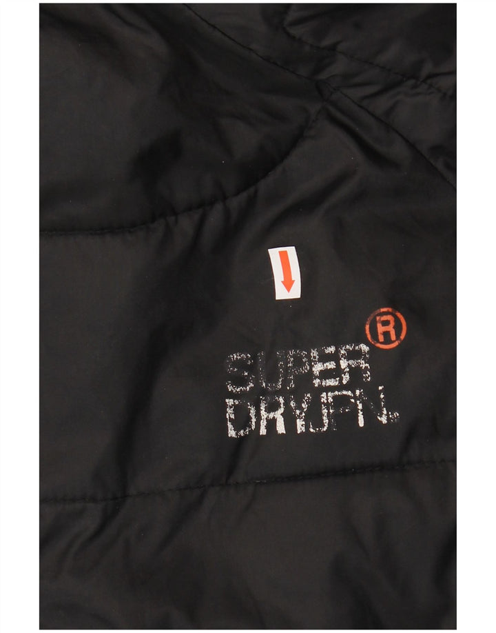 Superdry Herren Sherpa-Jacke mit Kapuze, UK 38, mittelschwarz