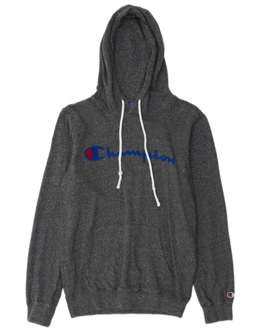 CHAMPION Herren-Kapuzenpullover mit Grafik, XS, grau meliert, Baumwolle