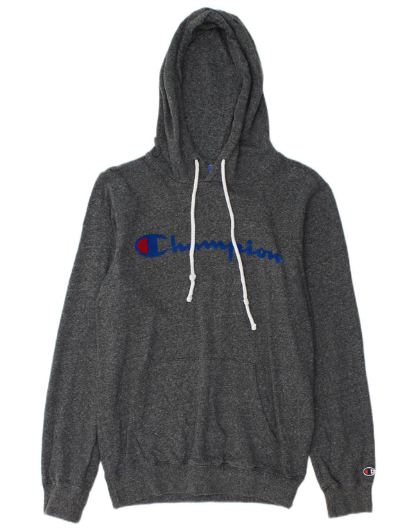 CHAMPION Herren-Kapuzenpullover mit Grafik, XS, grau meliert, Baumwolle