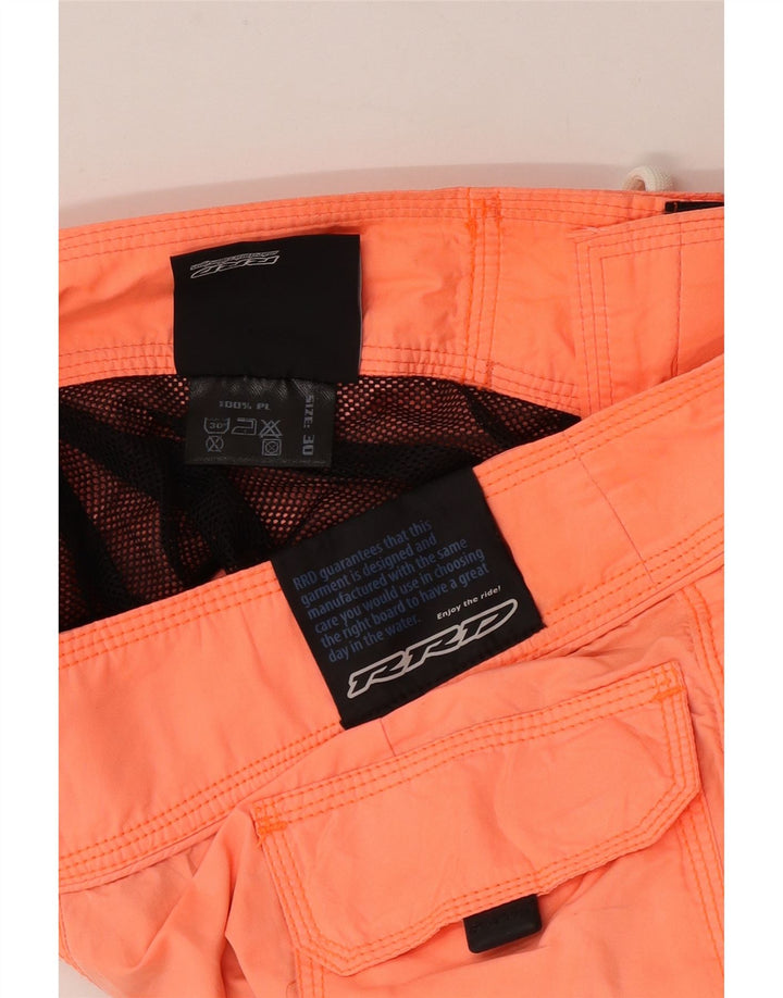 RRD Herren-Badeshorts mit Grafik, mittelorangefarbenes Polyester