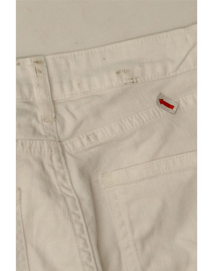 Fat Face Damen Capri-Jeans UK 12 Medium W28 L20 Weiße Baumwolle
