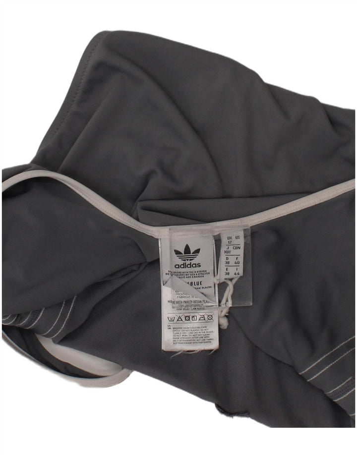 Adidas Damen Bademode UK 12 Mittelgrau Polyester Sport