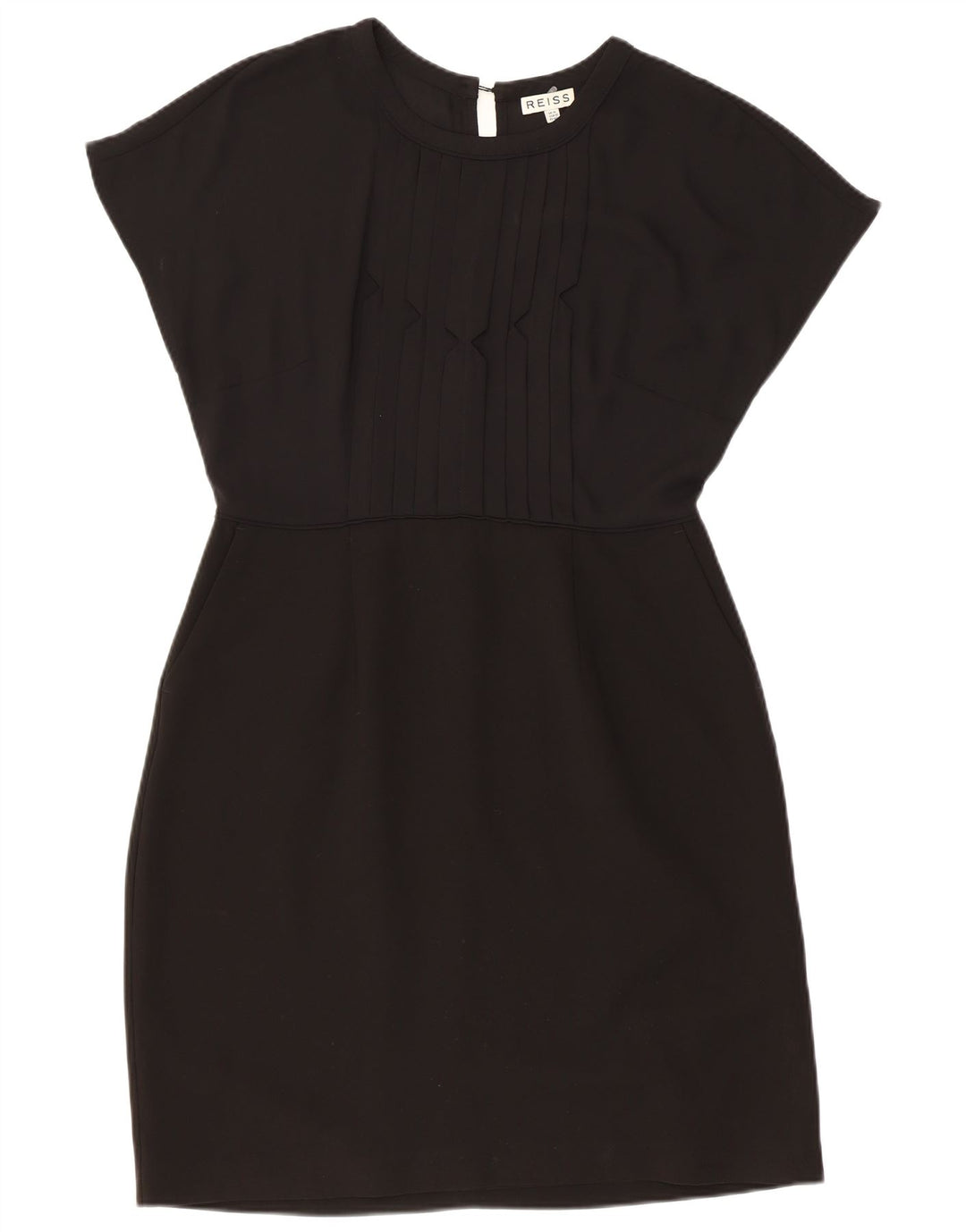 Reiss Damen A-Linien-Kleid UK 14 Large Schwarz Polyester