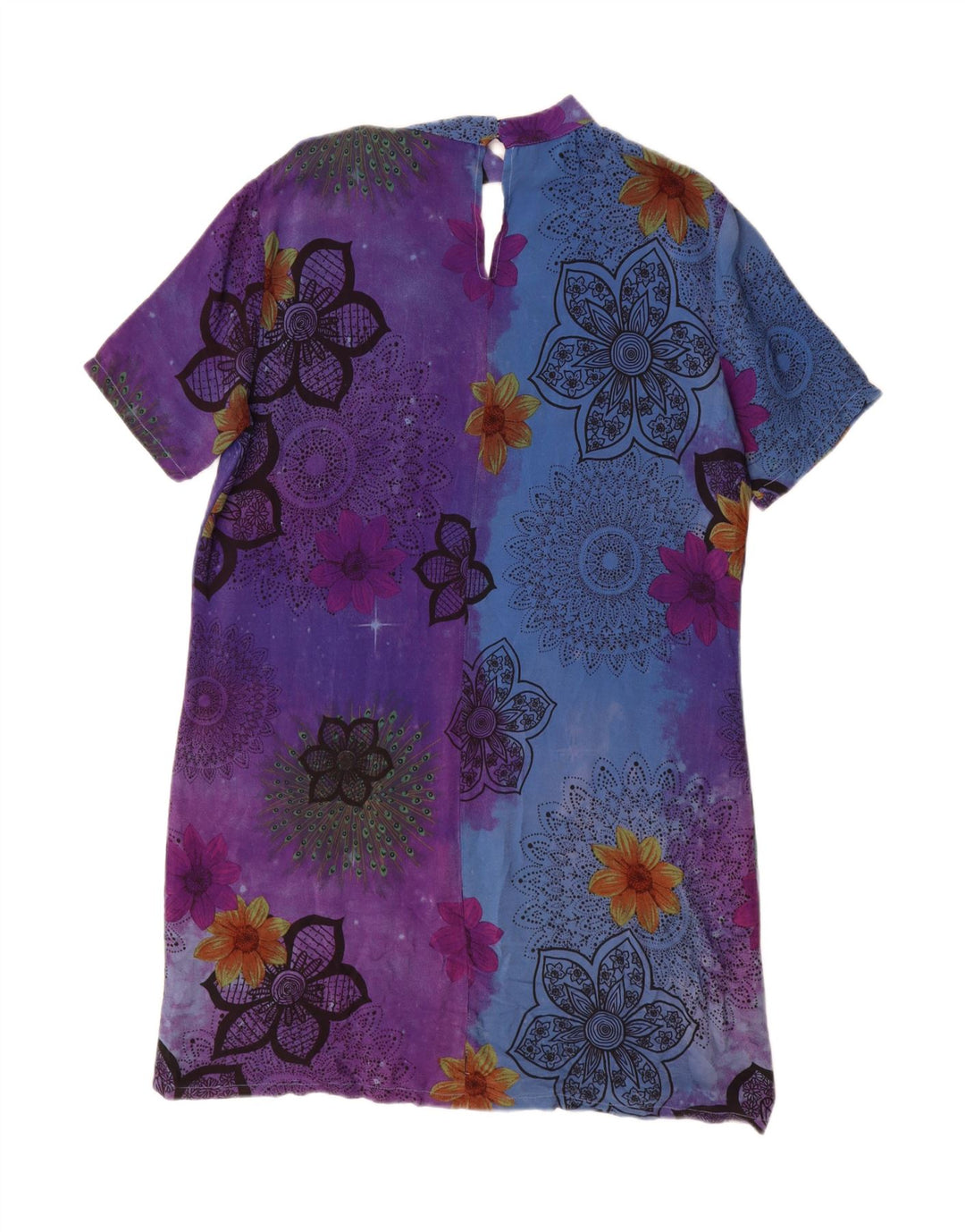 Desigual Womens Graphic Shift Dress EU 42 Großes mehrfarbiges Blumenmuster