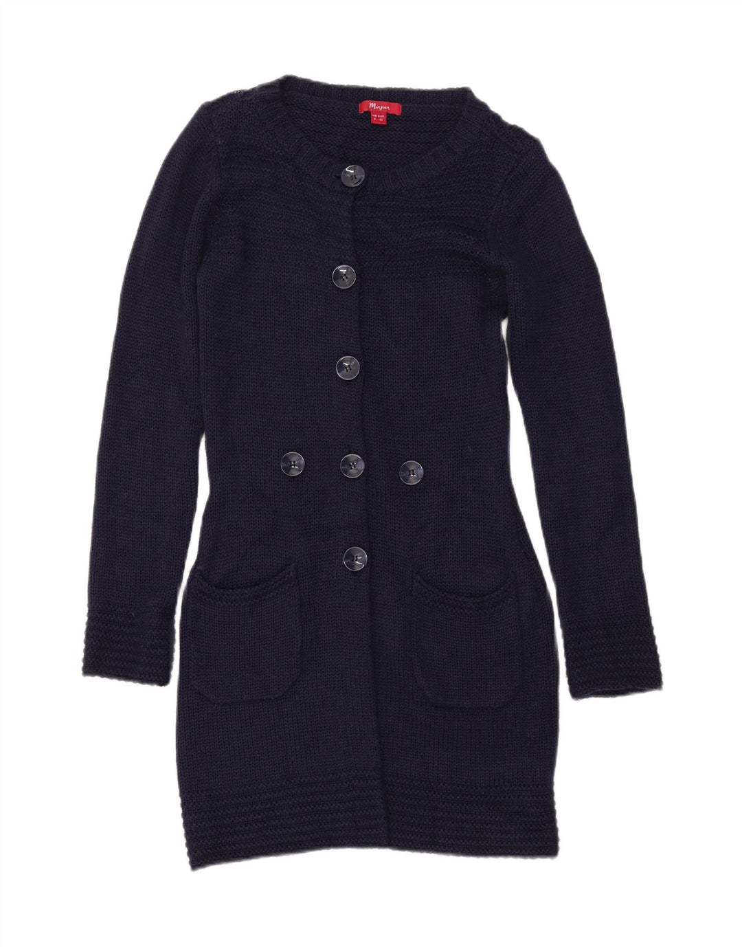 MONSOON Longline-Cardigan für Damen, Gr. 8, Marineblau, Acryl