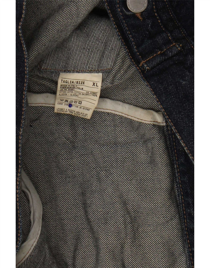 Benetton Damen Jeansjacke UK 18 XL Marineblau