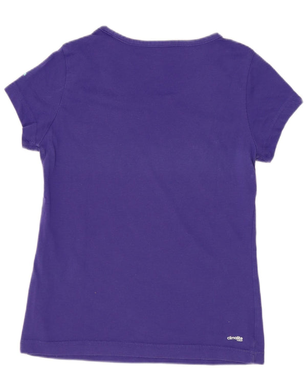 Adidas Mädchen Climalite Graphic T-Shirt Top 11–12 Jahre lila Baumwolle