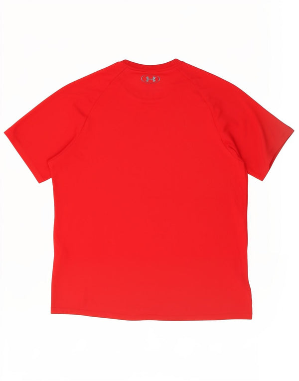 Under Armour Herren T-Shirt Top Large Rot Polyester Sport