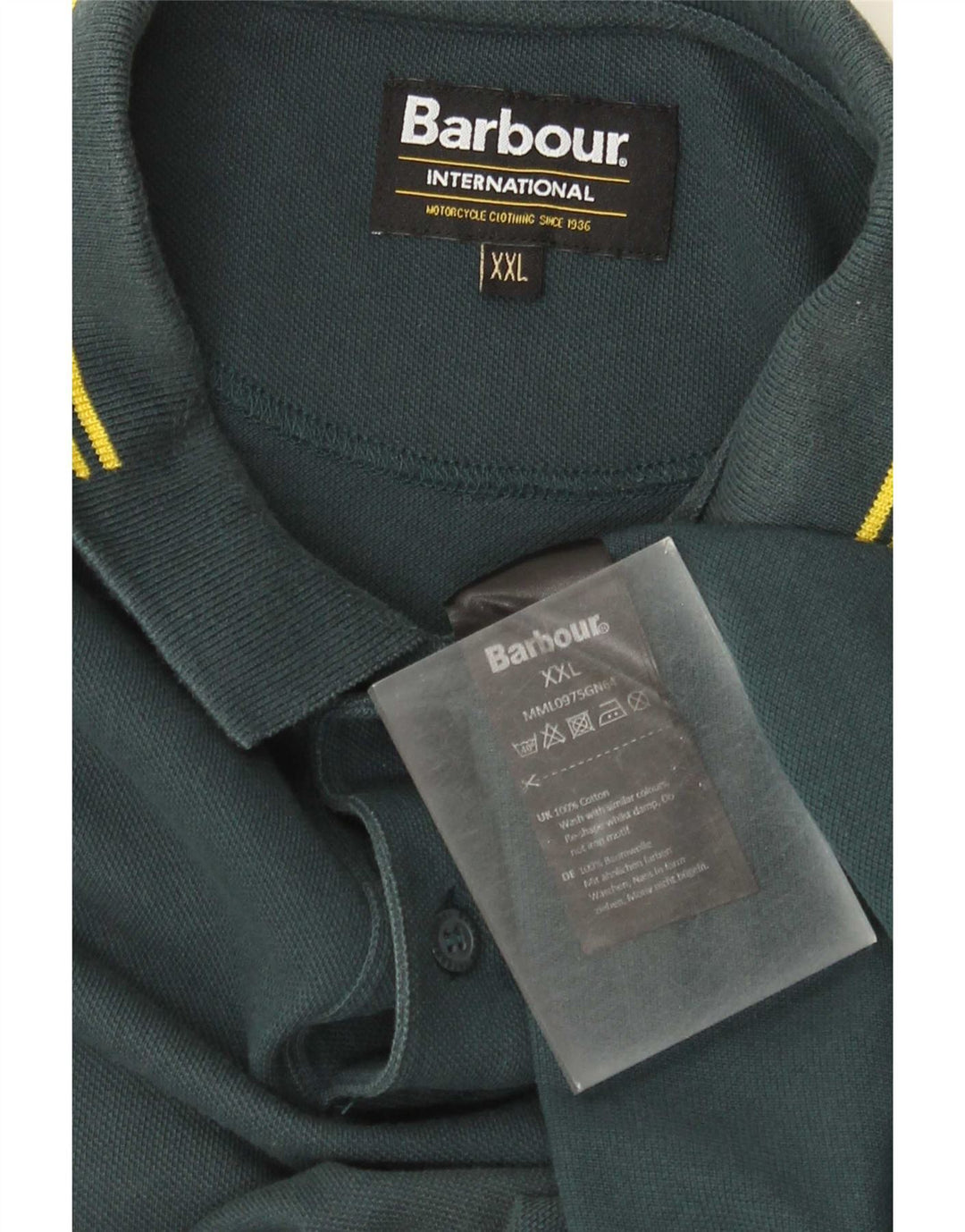 Barbour Herren Poloshirt 2XL Grüne Baumwolle
