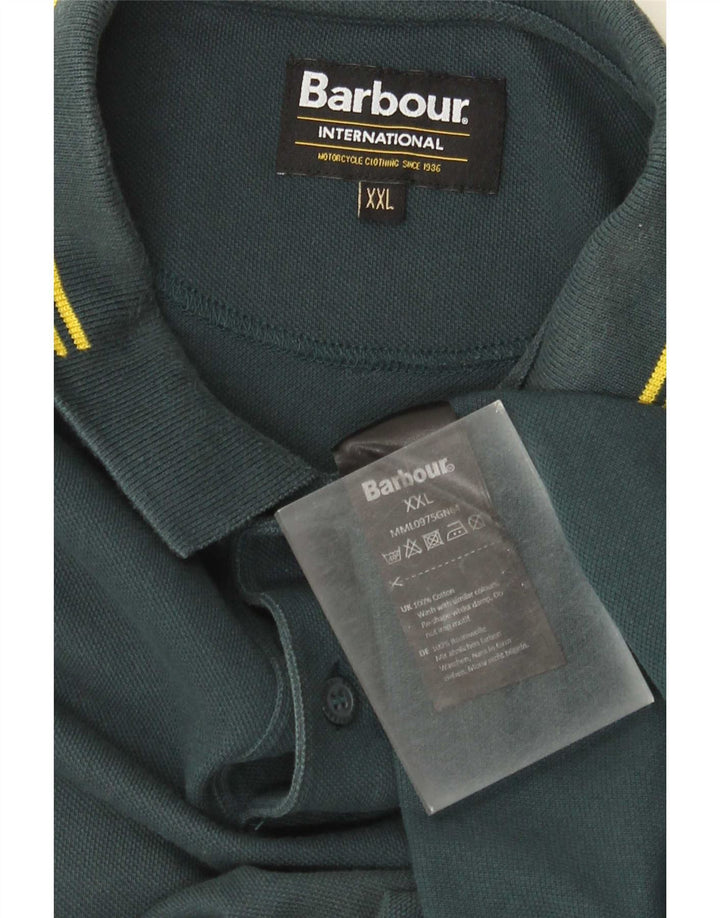 Barbour Herren Poloshirt 2XL Grüne Baumwolle