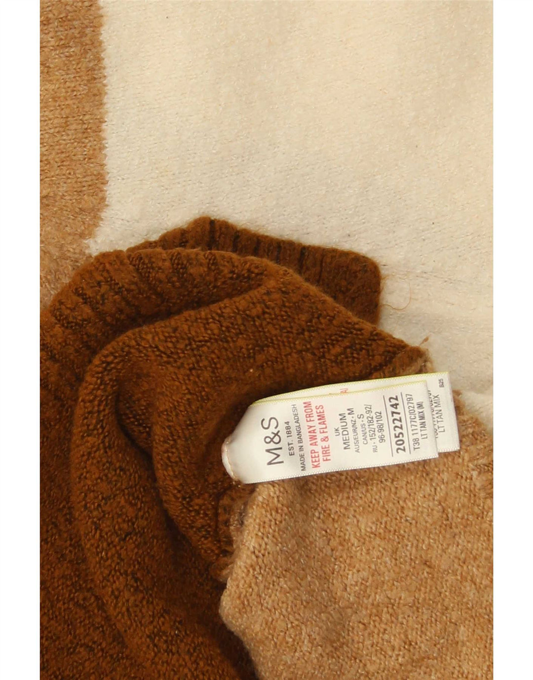 Marks & Spencer Damen Pullover mit Rundhalsausschnitt, UK 12, Mittelbraun