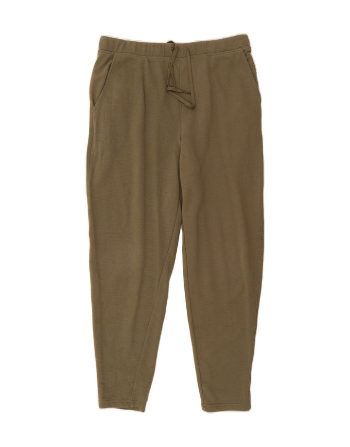 EDDIE BAUER Mens Tracksuit Trousers Joggers Large Khaki Cotton Vintage Eddie Bauer and Second-Hand Eddie Bauer from Messina Hembry 