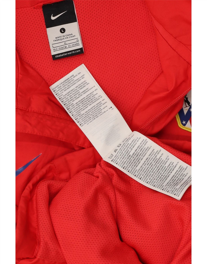 Nike Jungen-Trainingsanzugoberteil, Jacke, 12–13 Jahre, groß, rotes Farbblock-Polyester