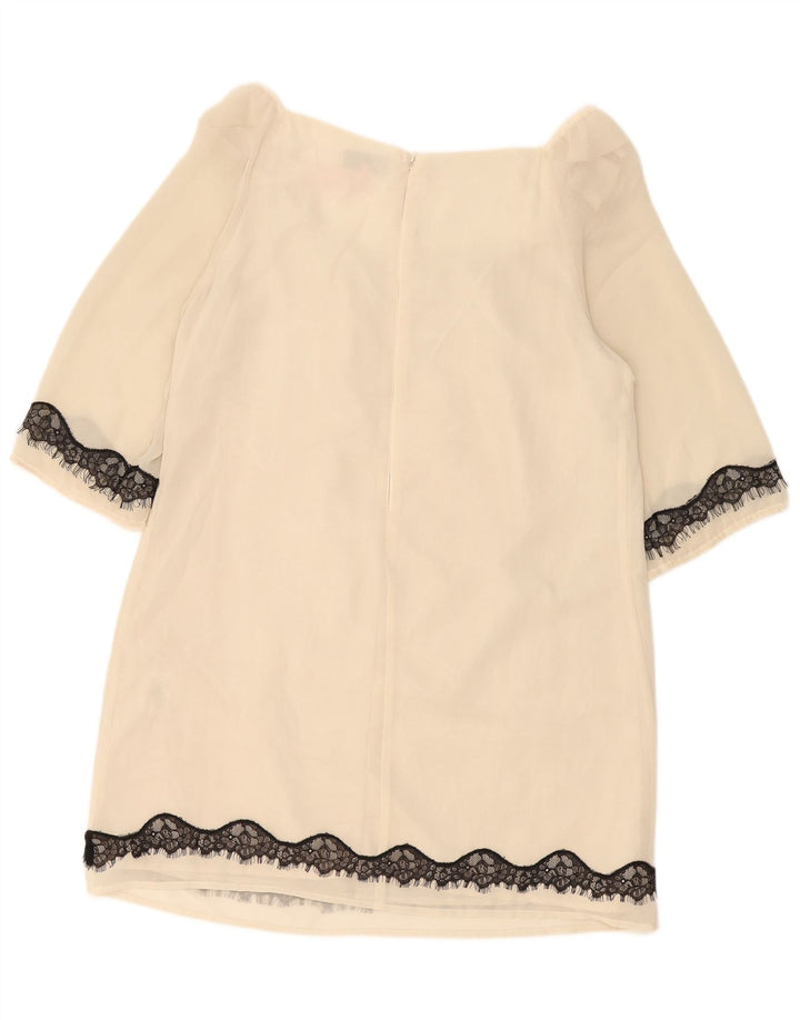 Lipsy Damen-Etuikleid mit 3/4-Ärmeln, UK-Größe 44, mittelgrau, aus Polyester