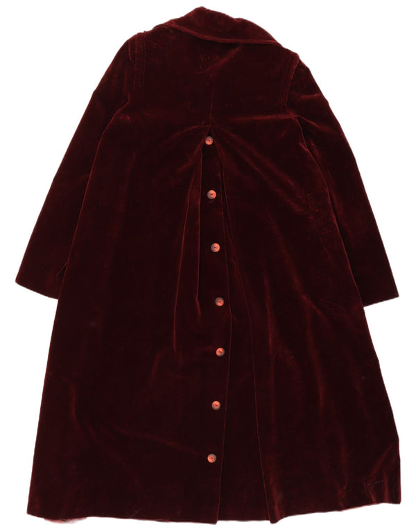 Vintage Damen Samtmantel IT 46 Large Burgund