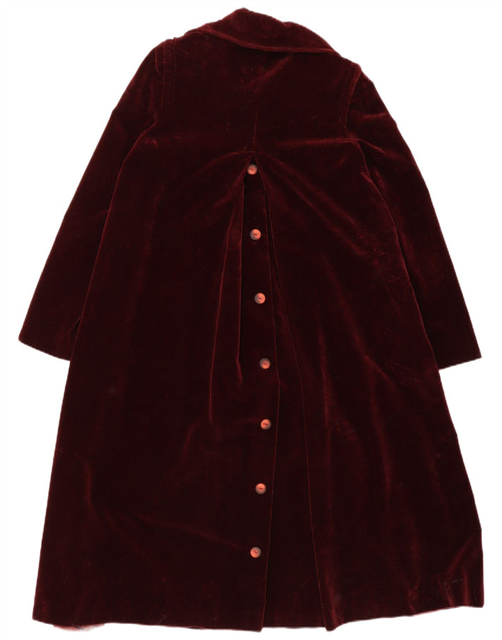 Vintage Damen Samtmantel IT 46 Large Burgund