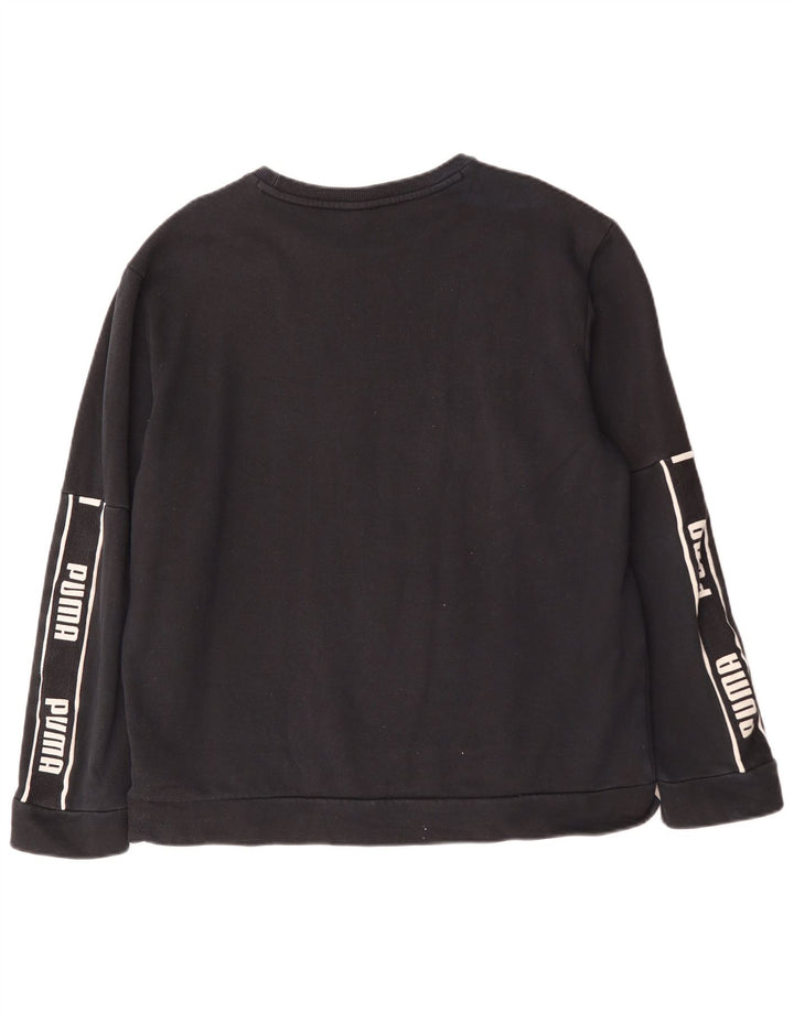 Puma Herren Grafik-Sweatshirt-Pullover, groß, schwarze Baumwolle