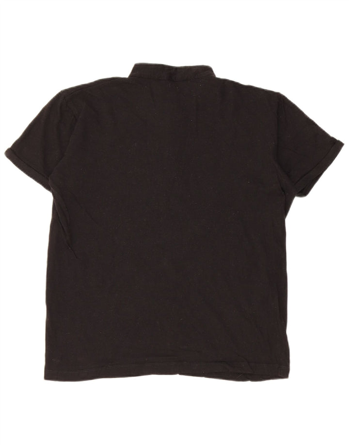 Trussardi Damen Grafik-Poloshirt UK 14 Medium Schwarz