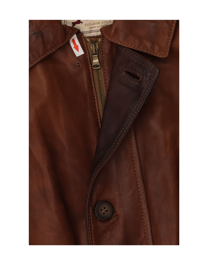Vintage Herren Lederjacke UK 42 XL Braunes Leder