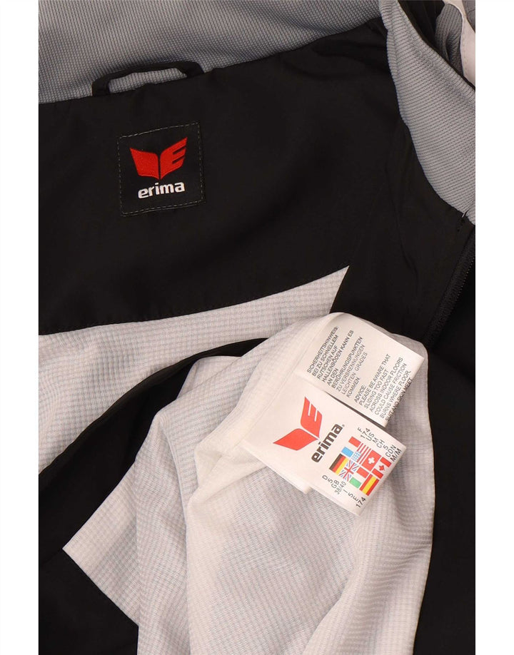 Erima Herren-Trainingsanzugoberteil, UK 38/40, mittelschwarzes Colourblock-Polyester