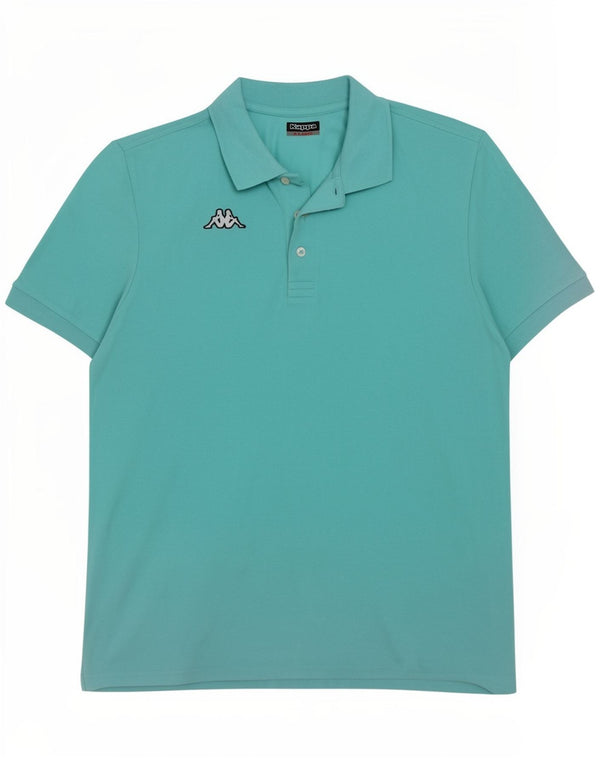 Kappa Herren Poloshirt XL Türkis Baumwolle