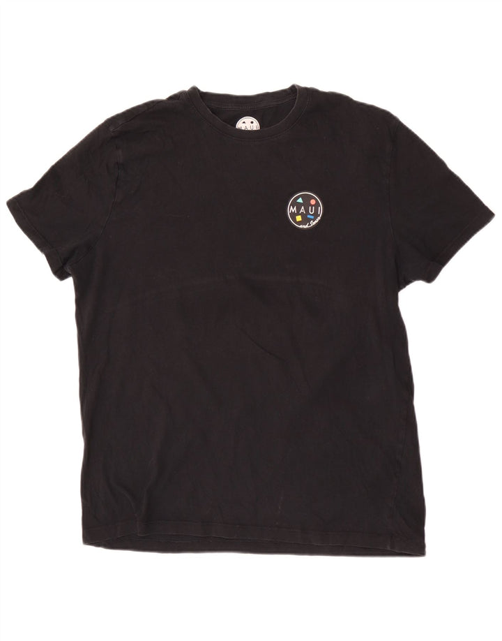 Maui and Sons Herren-T-Shirt mit Grafik, Größe L, Schwarz