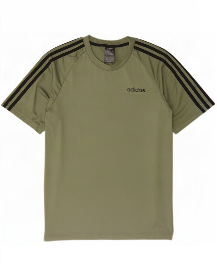 Adidas Herren T-Shirt Top Small Khaki Polyester