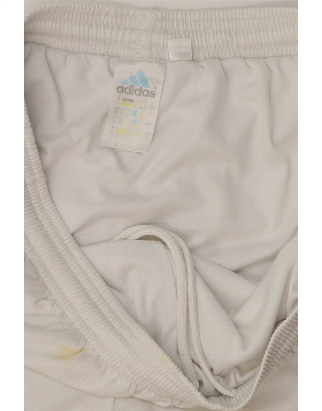 Adidas Herren-Sportshorts, groß, weißes Colourblock-Polyester