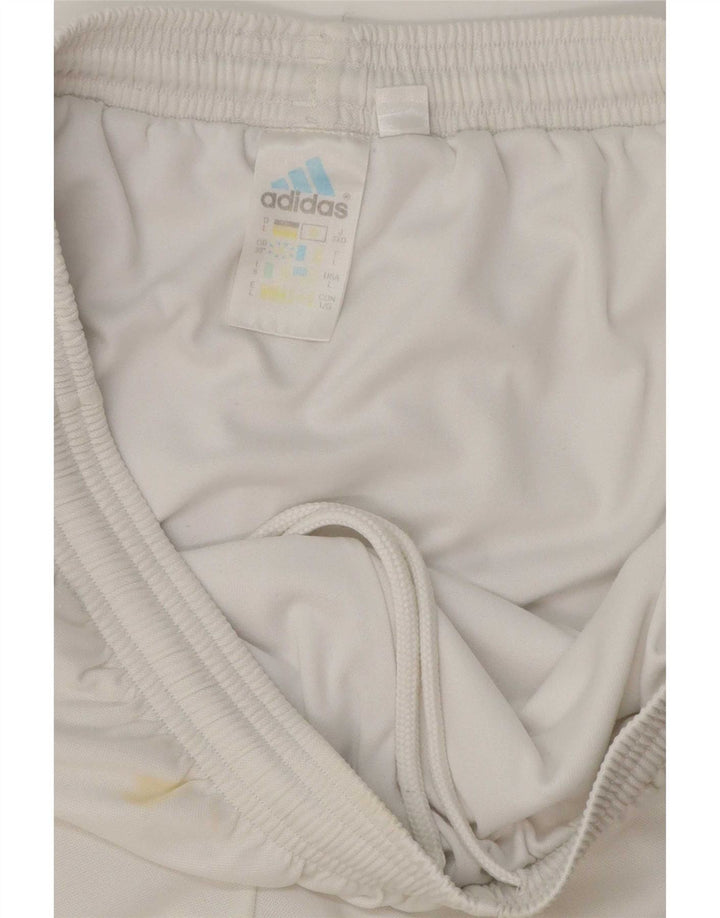 Adidas Herren-Sportshorts, groß, weißes Colourblock-Polyester