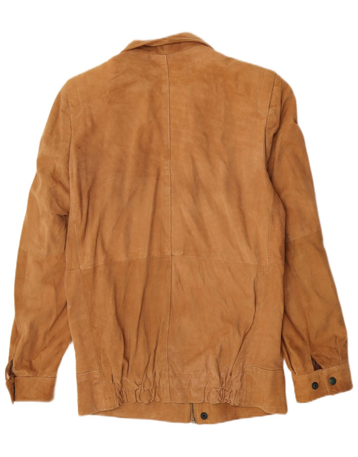 Vintage Herren Wildlederjacke IT 46 Small Beige