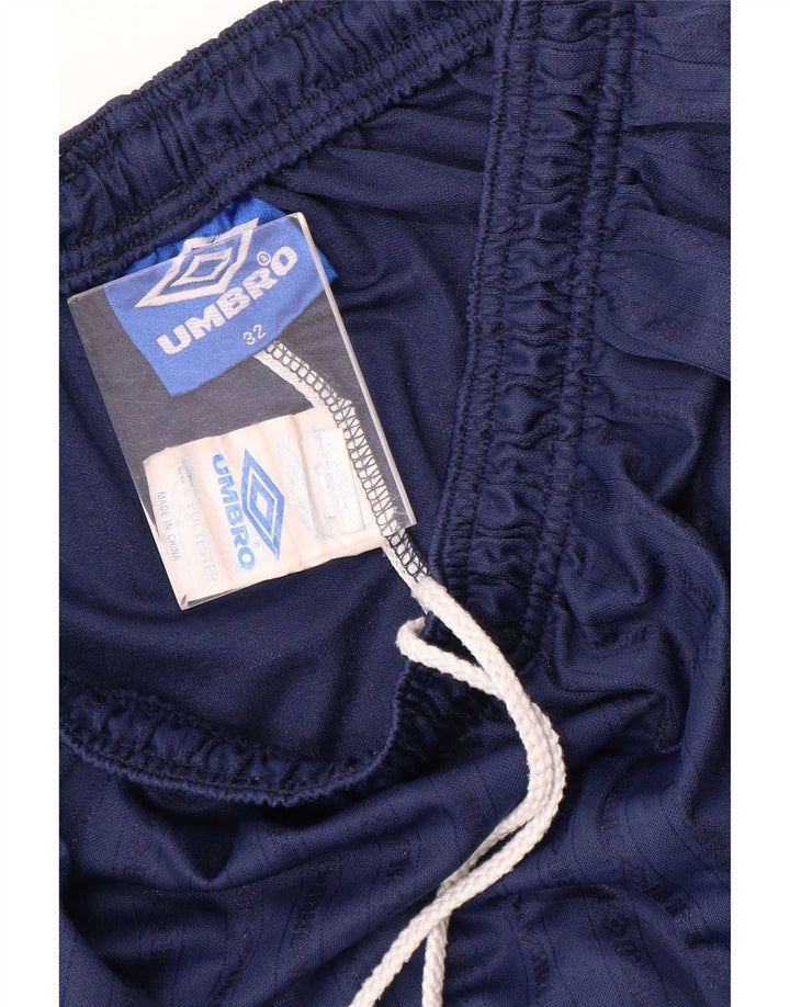 Umbro Herren-Sportshorts, mittelgroß, marineblau, gestreift, Polyester